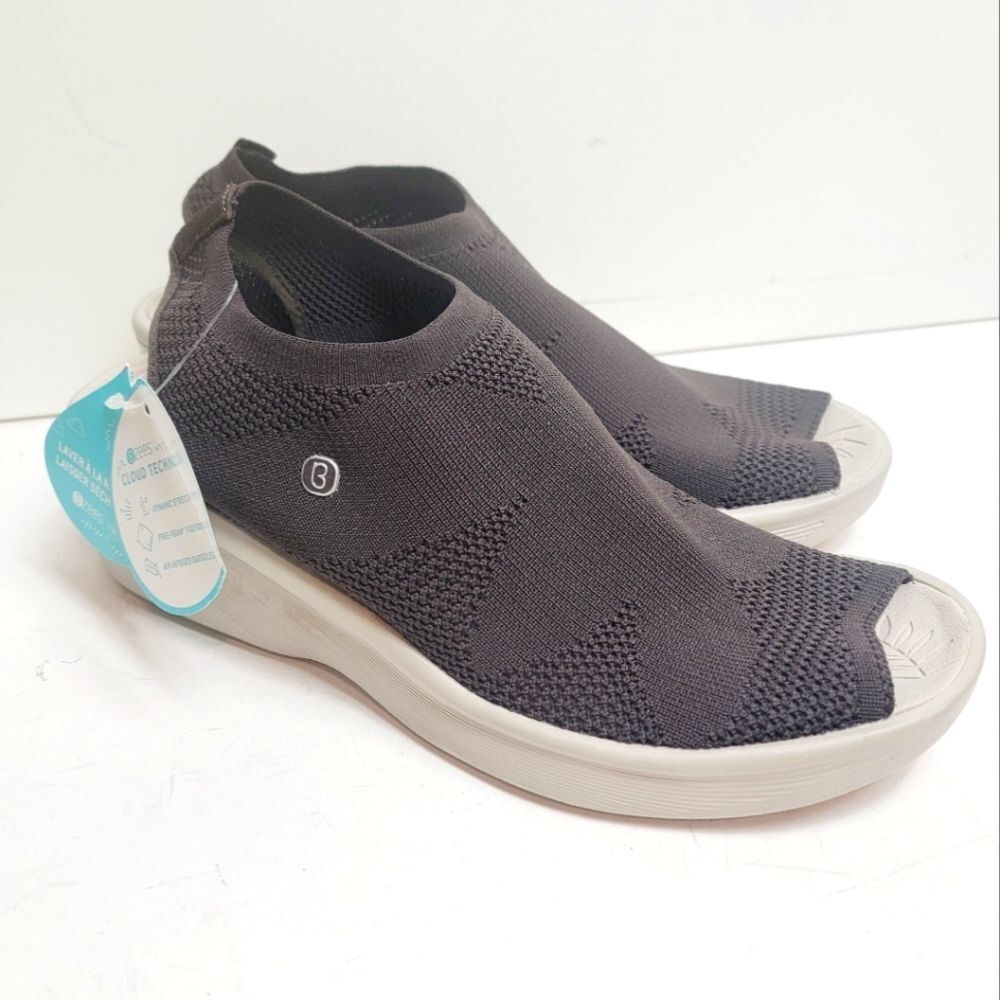 NWT Bzees Secret Peep Toe Nylon Vamp Slip-On Comfort Walking Shoes Size 10